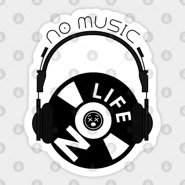 No music No life Sticker by Print Boulevard